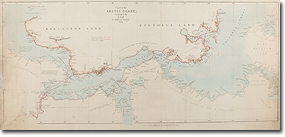 Carte  de la côte arctique