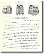 une lettre du 3 octobre 1914 par Norman Bacon au président du comité  canadien, page 1 de 2. Pages extraites des Archives de la Compagnie de la Baie d'Hudson, Archives du Manitoba. Correspondance de Sir Augustus Nanton, General correspondence re Fur Trade Commissioner.